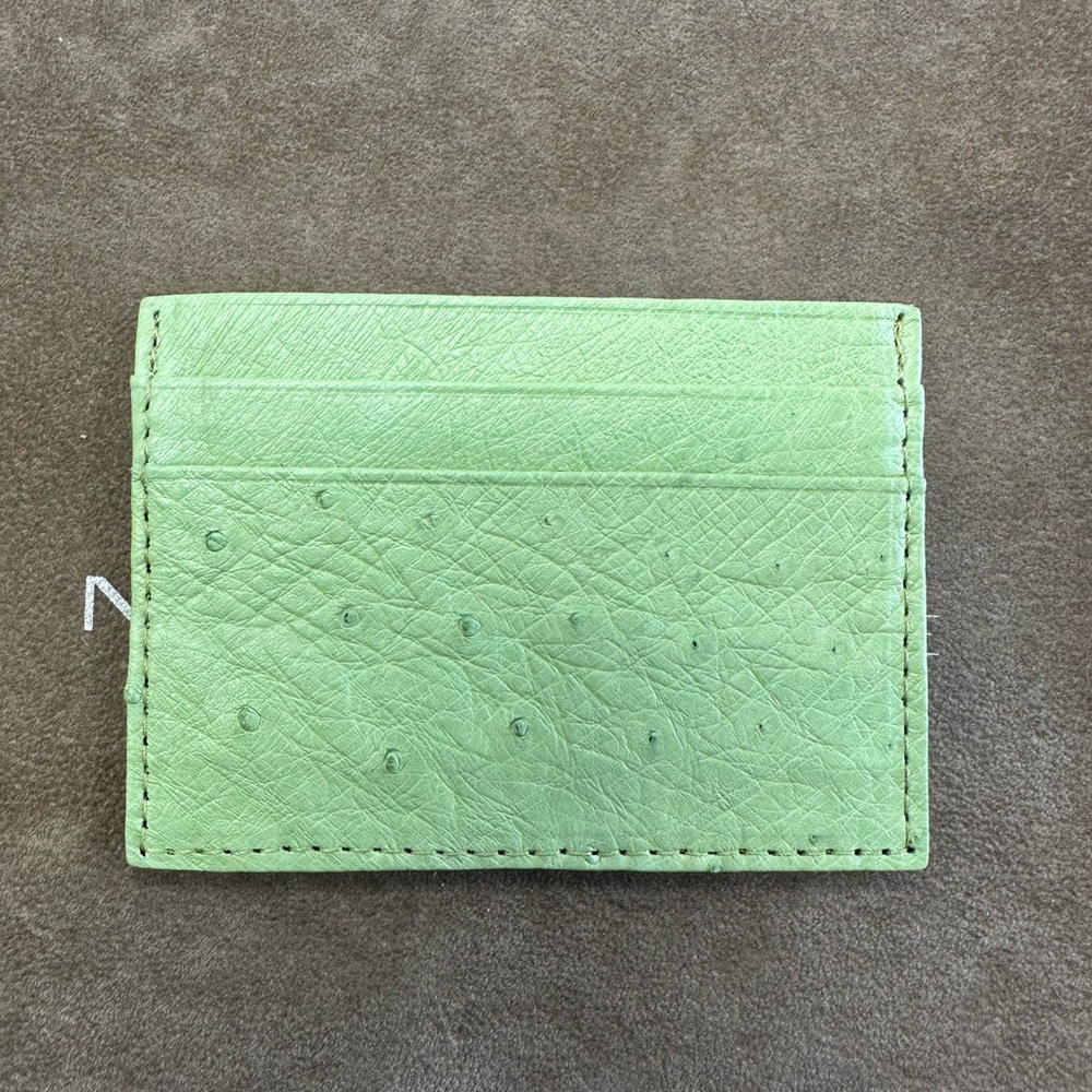 Genuine Ostrich leather cardholder wallet